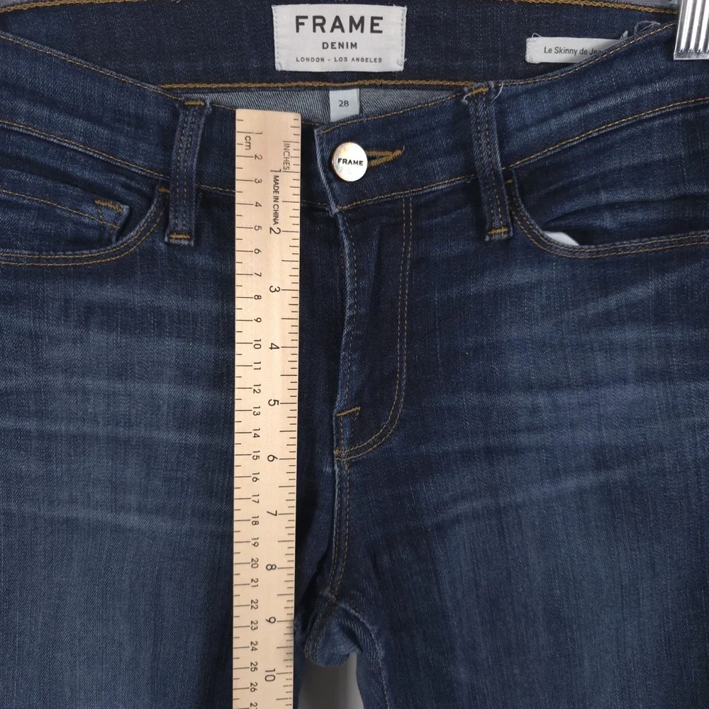 FRAME Le Skinny de Jeanne PEMBRIDE SQUARE Jeans MADE IN USA HAND CRAFTED Size 28 - Picture 4 of 12